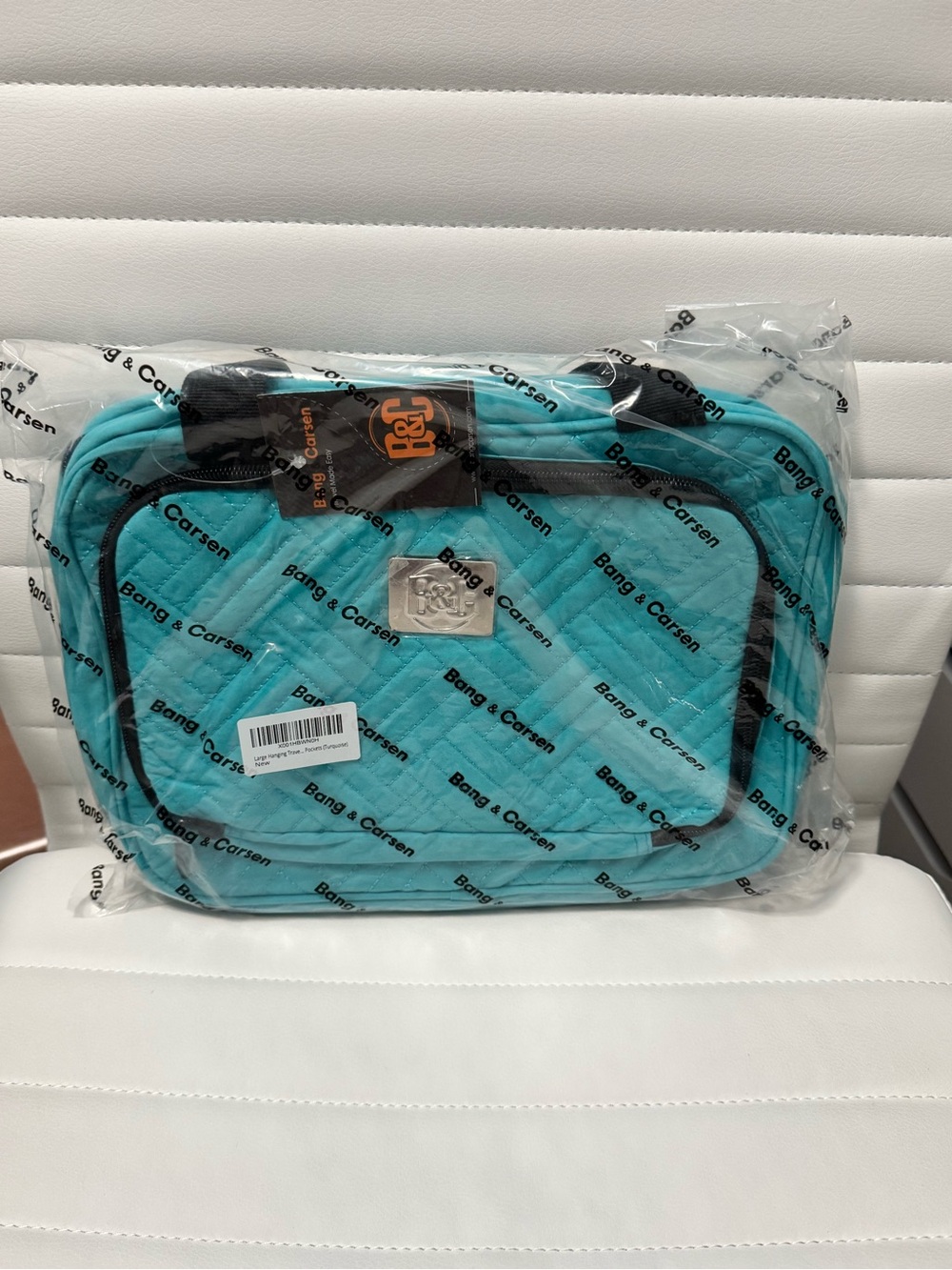 Quilted Turquoise Travel Makeup Case